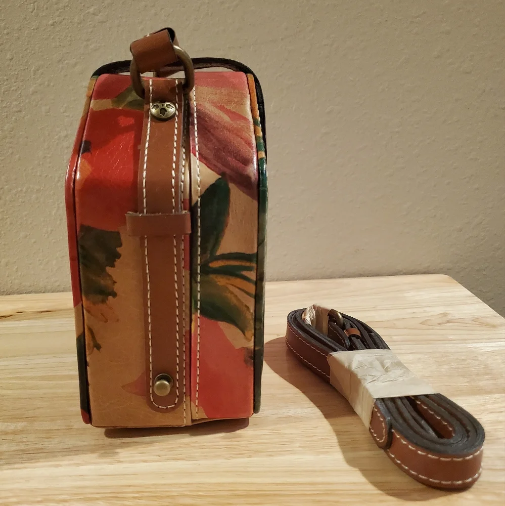 Patricia Nash Mini Leather Floral Print Crossbody Bag - Picture 4 of 15